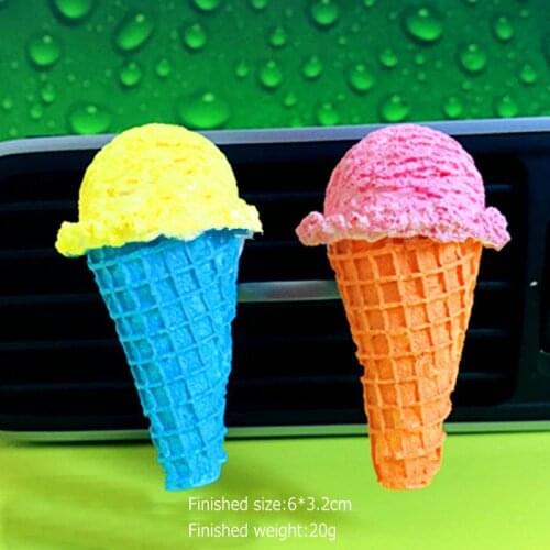 C1112 2 hole Ice cream silicone mold aroma plaster mold DIY handmade car outlet clamps