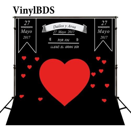 VinylBDS Custom Wedding Blackboard Name Date Photocall Photography Studio Love Wedding Backdrops Photo Backdrop Invite Signature