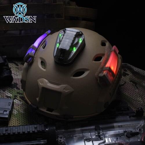 WADSN Airsoft helmet Light HEL STAR 6 GEN 3 Signal Green Red IR Strobe Lamp Waterproof Military Survival Helmet Flashlight