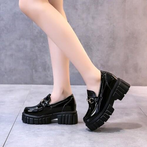 2021 Trend Women Mary Jane Square Heels Shoes British Style High Heel Women Shoes Lolita Autumn Platform Ankle Boots Trend Pumps