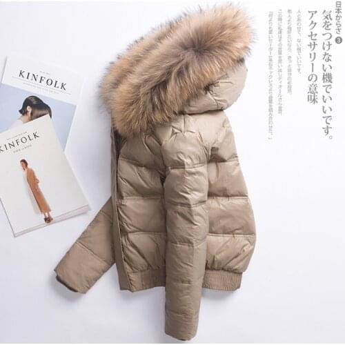 KMETRAM Womens Down Jacket Winter Coat Women Clothes 2020 Real Raccoon Fur Collar Fashion Warm Parka Manteau Femme MY4510