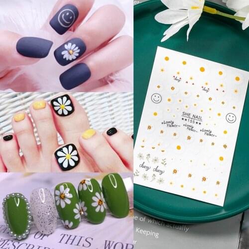 1PC 3D Nail Art Stickers Flower Leaves Nail Decal Greenery Spring Floral Manicure Decorations