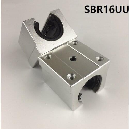 100pcs/lot SBR16UU Open Type Linear Ball Bearing Sliding Block for SBR16 16mm linear guide rail CNC router SME16UU