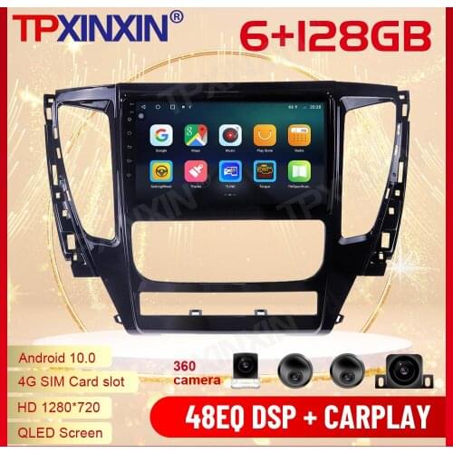 2 Din Carplay Android Radio Receiver Multimedia For Mitsubishi Pajero 2016 2017 2018 GPS Navigation BT IPS Audio Video Head Unit