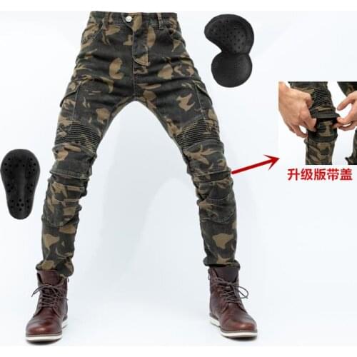 2021 Four Seasons Motorcycle Jeans Camouflage 06 Hockey Pants Racing Riding Pants Straight Pants Send Protective Gear