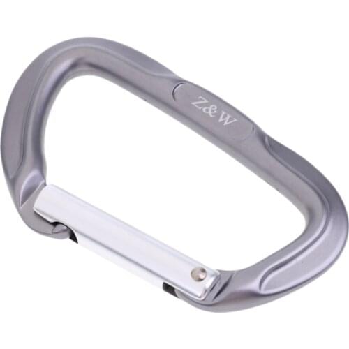 24KN Ultra-light Straight Gate D-shaped Carabiner Non Locking Outdoor Rock Climbing Rescue Rappelling