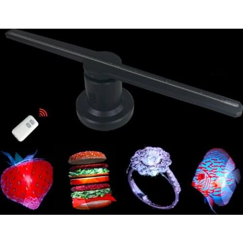 3D Hologram Advertising Fan light display LED wifi customized photos videos 3d Display Advertising logo Light 384lamp beads