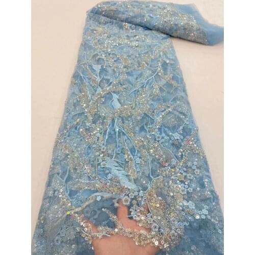 5 Yard/ Lot Seuqins and Beads Lace Fabric 130cm Width Dress Lace Fabric Bridal Lace Fabric Sequins Beads Lace Fabric