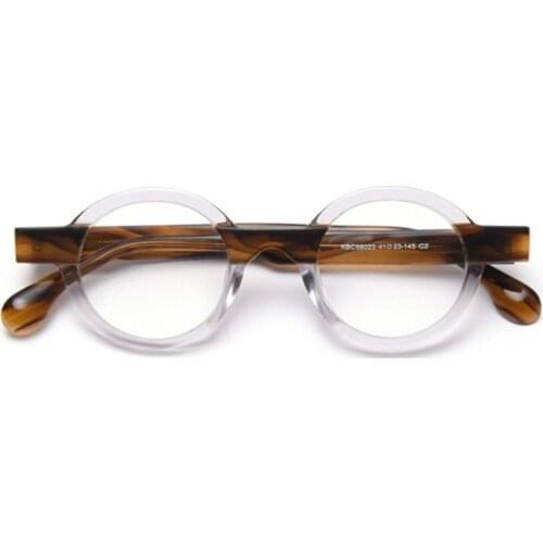 80150 Acetate Round Retro Glasses Frame Handmade Men Women Optical Fashion Computer Eyeglasses