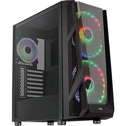 Micro ATX / Mini ITX / ATX Midtower Case Aerocool Night Hawk Duo RGB USB 3.0 Ø 20 cm Black