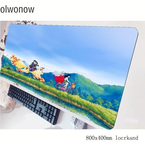 Inuyasha mouse pad gamer 80x40cm gaming mousepad best seller notbook desk mat cheapest padmouse games pc gamer mats gamepad