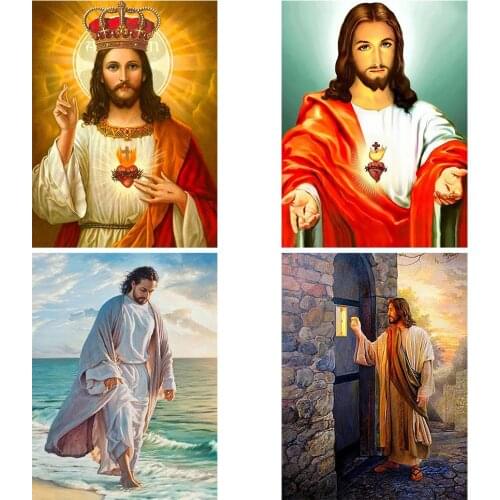 Jesus Christ Diamond Painting Religion Portrait Round Full Drill Nouveaute DIY Mosaic Embroidery 5D Cross Stitch Home Decor Gift