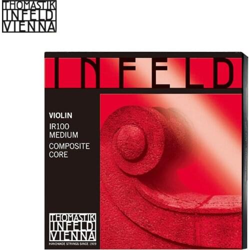 Thomastik-Infeld IR100 Red Violin Strings, Complete Set, 4/4 Size, Synthetic Core For Violin Use