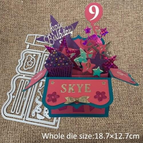 New Design Craft Metal Cutting Die box gift celebrate balloon star Scrapbooking Album Paper DIY Card Craft Embossing Die Cuts