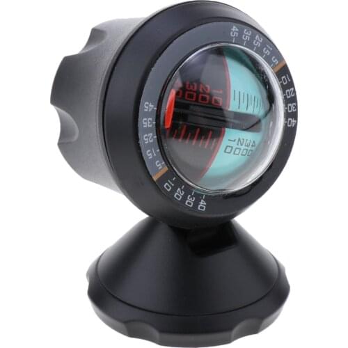 Multifunction Car Inclinometer Slope Outdoor Measure Tool Survival Vehicle Compass Gradient Balancer