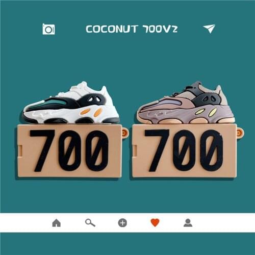 Fashion Sports Shoes 700 Wireless Bluetooth Headset Case For Airpods 1/2 Pro 3 Square Stereo Shoebox 3D Silicon Earphone Cover
