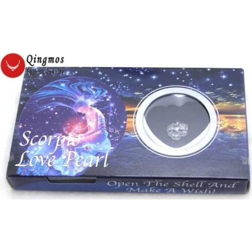 Qingmos Constellation Gift Wish Pearl Scorpio Pendant Necklace for Women with Oyster Love Pearl Chokers Necklace 17" Chain-3639