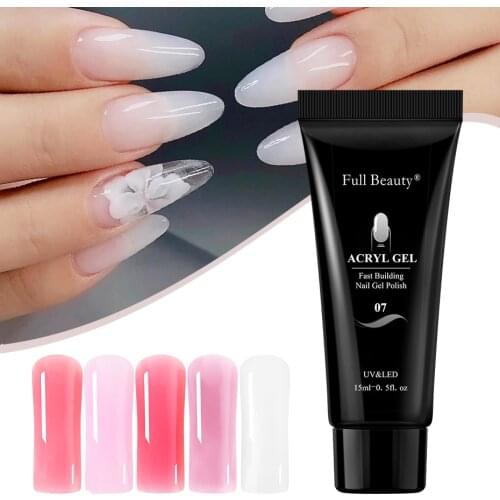 Clear Extension Gel For Nails Acrylic UV Fast Building Paint Prolong Soak Off DIY Crystal Polish Gel Manicure Form Tips LE1809-5