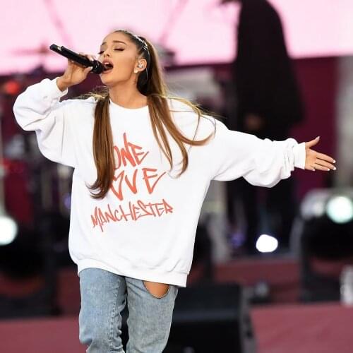 Ariana Grande One Love Manchester Letter Letter Pullover Mujer Warm Women Hoodies vintage Streetwear Harajuku Casual Sweatshirts