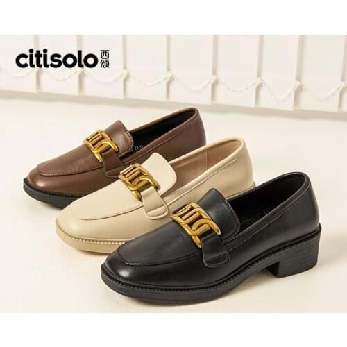 Q1227A Citisolo Autumn Fashion Baccarat Shoes Students Casual Womens Shoes Single Shoes