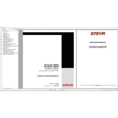 Steyr Agricultural Tractor German Tractor Service Manual 2020 PDF DVD