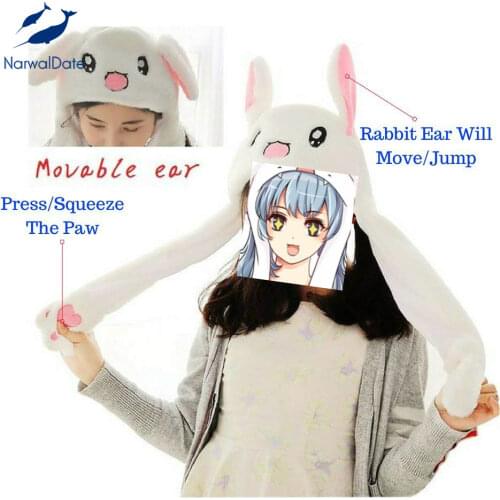 Pumping Ears Moving Bunny Hat Jumping Rabbit Cap Ins Party Moving Hat Shining Princess Crown Festival Children Birthday Party