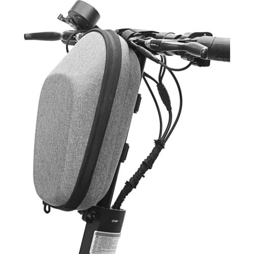 Scooter Head Handle Storage Bag PU Waterproof Hard Shell Handlebar Front Hanging Bag For Folding Bicycle Electric Scooter Bag