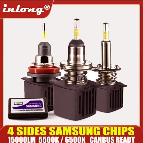 H7 Led Canbus Lampada H1 Led Bulbs With Samsung Chips H11 H4 LED Car Headlight H8 9005 HB3 9006 HB4 Led Lamp 15000LM Fog Lights