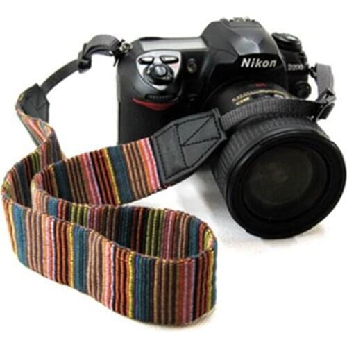 Digital Camera SLR DSLR Neck Shoulder Color Stripes Strap Belt Vintage