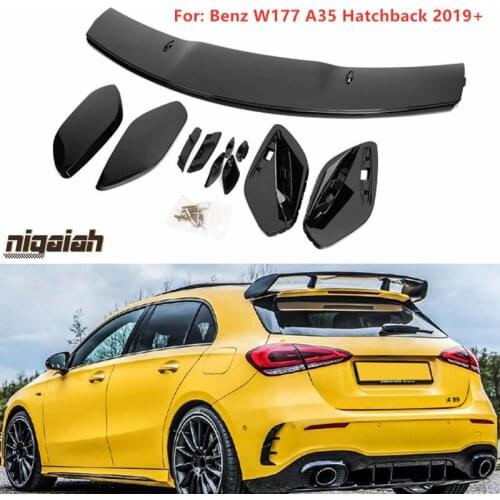 Glossy Black Rear Spoiler Roof Tail Wings for Mercedes Benz W177 Hatchback A35 AMG A180 A200 A250 2019 2020 Trunk Roof Spoiler