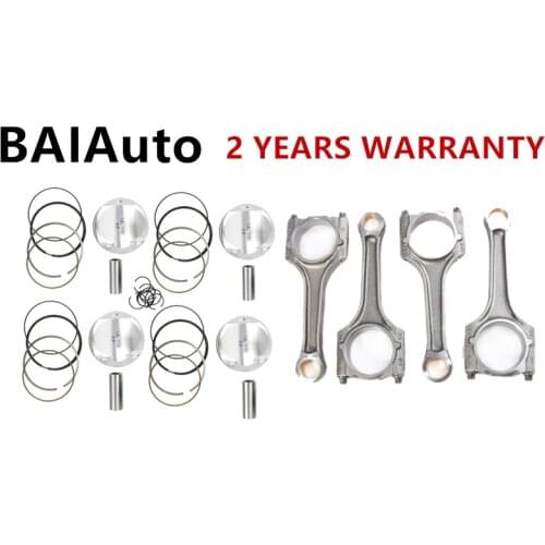 06J198151B 06H107065BK Piston Ring Assembly&Piston Connecting Rods Set For VW Passat Golf For Audi A3 A4 A5 TT 1.8T 06J198401F