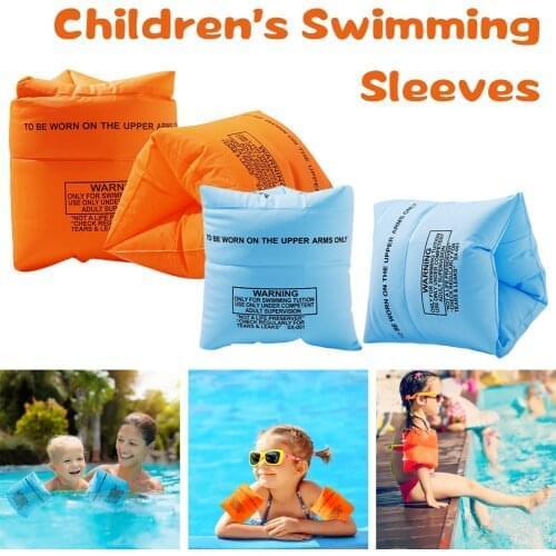 1 Pair Swimming Floating Drainage Sleeves Adult Children Roller Sleeves Linen Pattern Pvc Thickened Water Sleeves Beginner