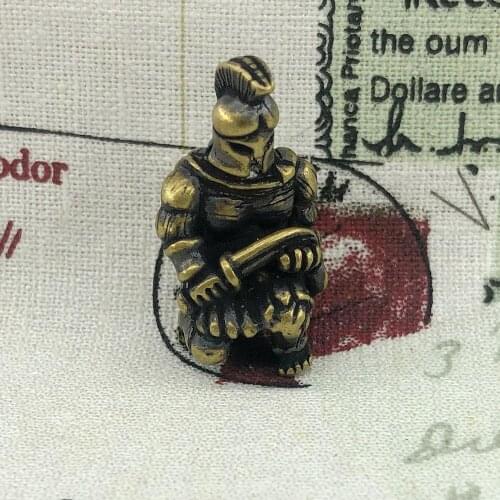 1 Pcs EDC Outdoor Pocket Tool Brass Spartan Warrior Knife Beads Umbrella Rope Knife Beads Flashlights Pendant Keychain Beads