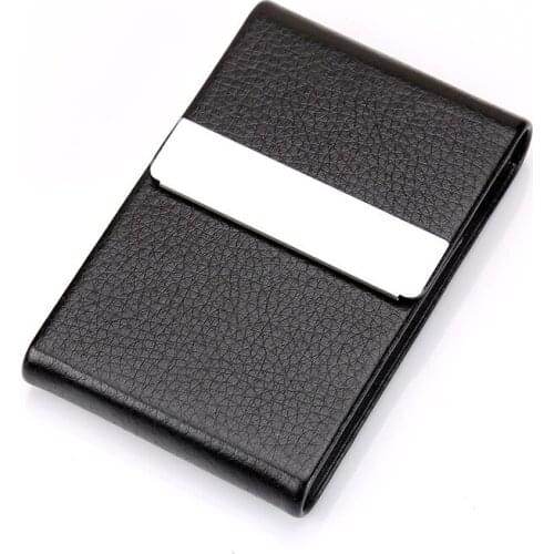 1pcs Smoking Accessories Men Lady Gift Cigarette Storage Container Case PU Stainless Steel Tobacco Holder Pocket Box organizer