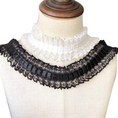 1 Yards Latest Lace Ribbon Black White Lace Fabric 4cm Guipure Trims Sewing Accessories Material koronki materialowe P008