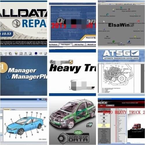 2021 Auto Repair Software Alldata V10.53 1TB HDD 50 Software Alldata and mit//chell 2015 Heavy Truck Vivid Workshop ATSG ElsaWin