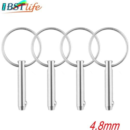 4PCS 4.8mm Marine Grade 316 Stainless Steel 3/16 inch Quick Release Ball Pin for Boat Bimini Top Deck Hinge Marine hard