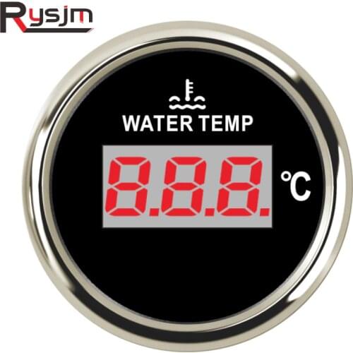 52 mm 40~120 Celsius for Car Boat Digital Water Temperature Gauge Car Turbo Boost Water Temp Meter Indicator 12V 24V Backlight
