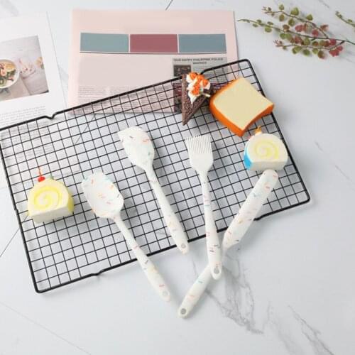 6PCS Silicone Baking Tool Set Universal Assorted Cream Spatula Pastry Brush Cake Baking Mixing Tool DIY Baking Tool