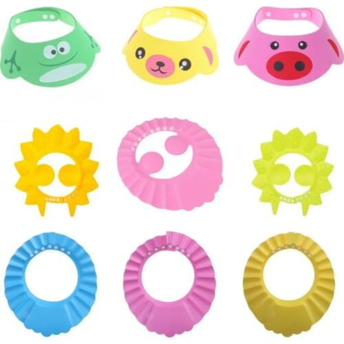 Bath Accessories Protect Baby Eyes Ears Children Waterproof Cap Safe Baby Shower Cap Kids Bath Visor Hat Adjustable