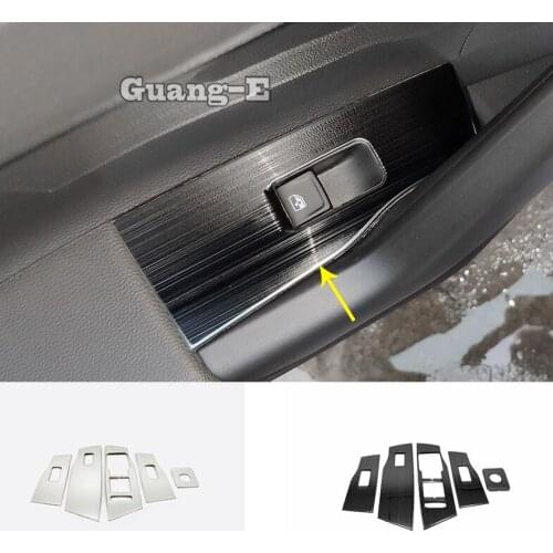 Car Sticker Handrail Armrest Door Window Glass Switch Panel Trim Frame For Volkswagen VW Polo Hatchback 2019 2020 2021 2022