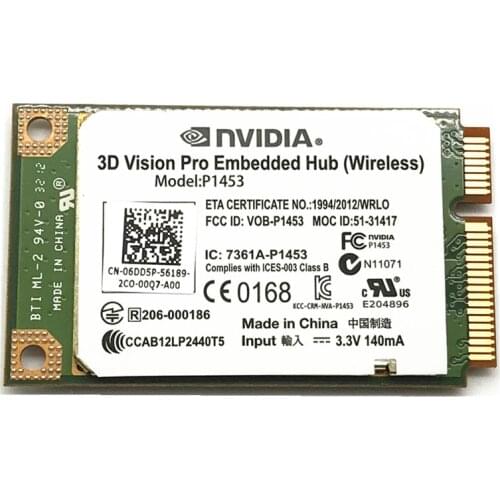Free shipping! 3D Vision Pro Embedded Hub Wireless card for Dell NvidiaModel P1453 6DD5P New