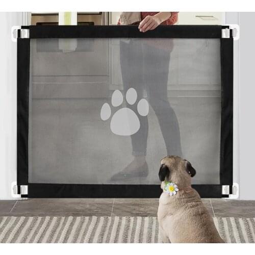 Pet Barrier Fences Portable Folding Breathable Mesh Dog Gate Pet Separation Guard Isolated Fence Dogs Baby Safety Fence