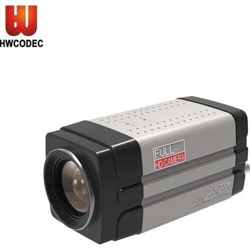 HWCODEC V12 H.264 H.265 1080P Zoom Camera with 20X Optical Zoom HDMI SDI LAN RS485 Input for Webcasting and Video Conferencing