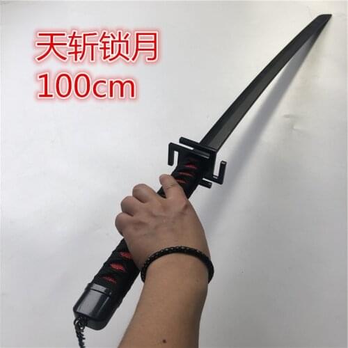 1:1 Anime Cosplay Bleach Kurosaki ichigo sword Prop Lock Bleaching Moon Sword Role cosplay Bleach Wood Sword Weapon 100cm