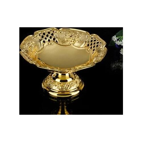 Fashion gold/silver royal quality luxury fruit plate decoration fruit plate nut tray fruit bowl SG098