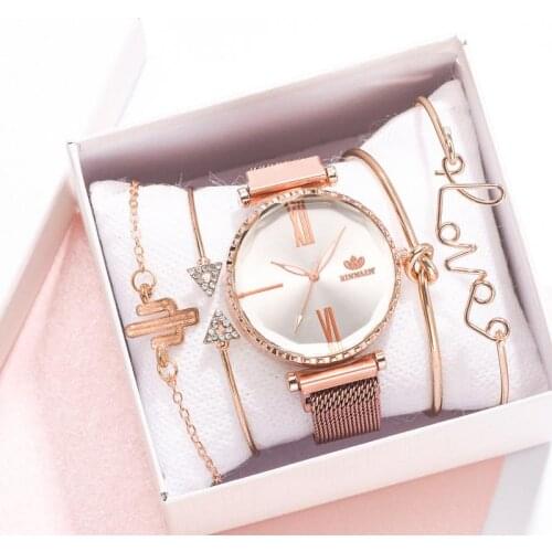 Fashion Classic Quartz Watch Alloy Mesh Belt Ladies' Watch Bracelet Magnet Clasp Watch Female Clock Gifts