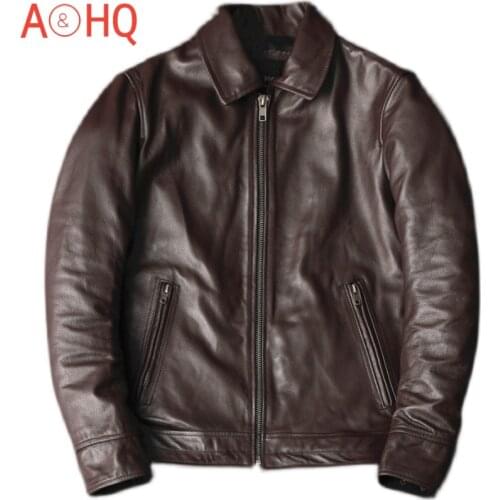 100% Real Genuine Leather Jacket Men High Quality Cowhide Coat Plus Size Mens Jackets 5xl Spring Fall 2021 Hommes Veste