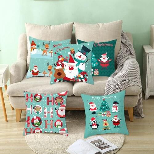 Merry Christmas Decorations For Home Christmas Cushion Cover 2021 Xmas Navidad Gifts Christmas Ornament Happy New Year 2021