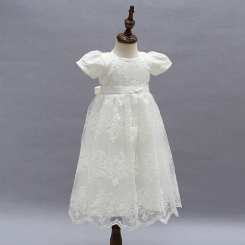 2020 New Baby Girls Dress Kids Lace Tulle Long Party Wedding Dress Formal Girls Clothes Vestido